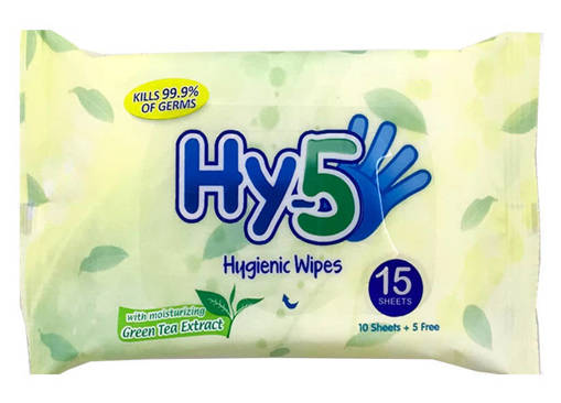 Picture of HY-5 HYGIENIC WIPES (GREEN TEA MOISTURIZING EXTRACT) 15'S